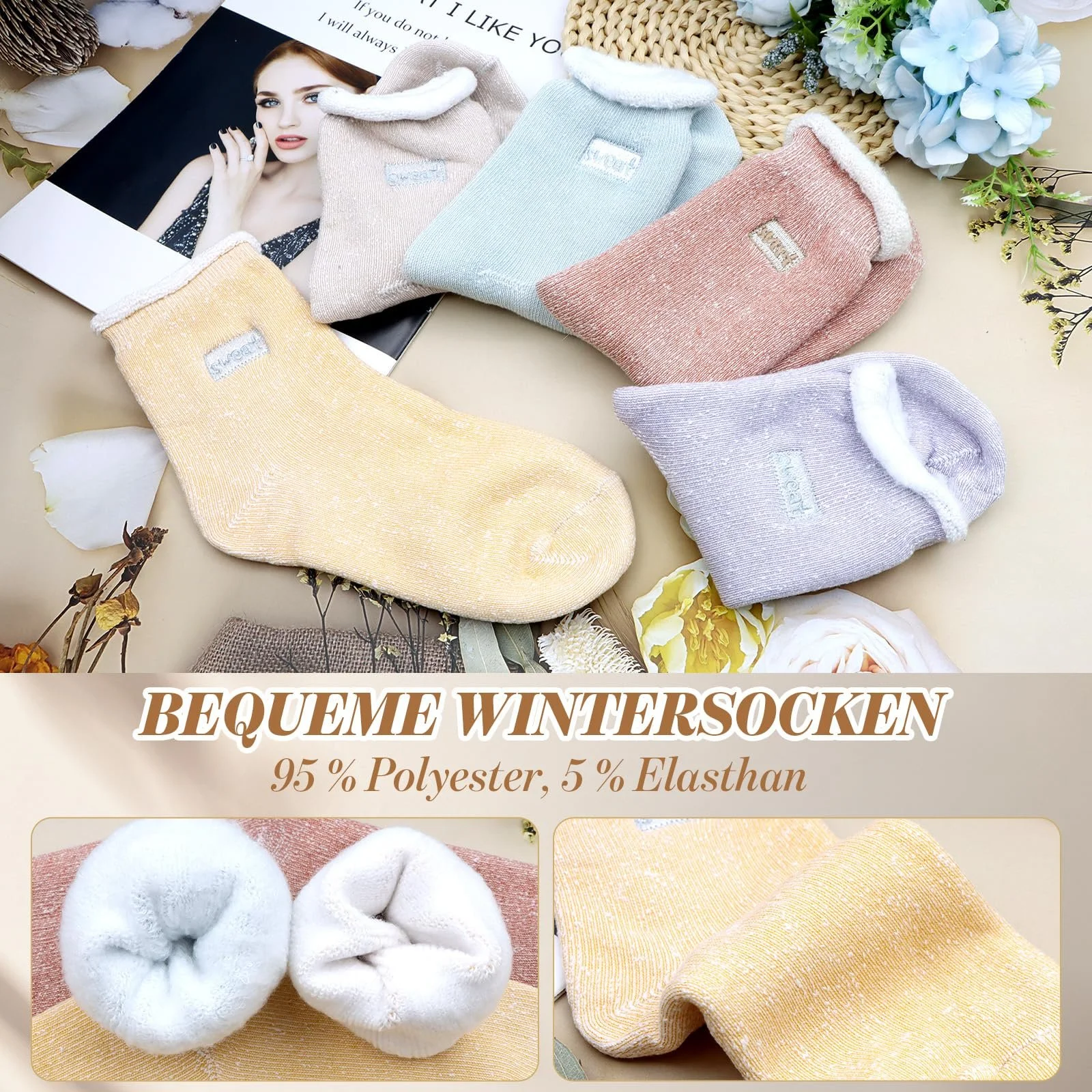 Термошкарпетки Жіночі (6 пар) Розмір 35-39, фото №4