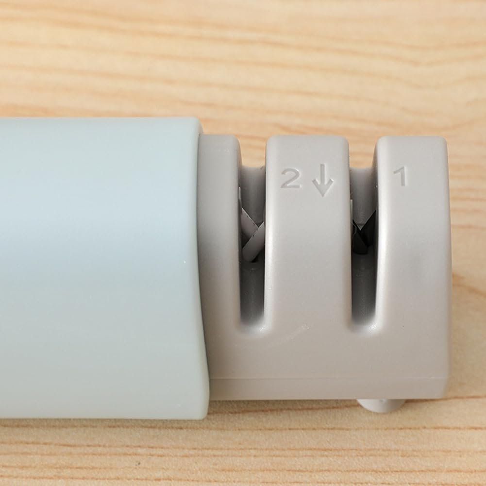 Точилка для ножей ручная многофункциональная двухступенчатая мини, фото №5