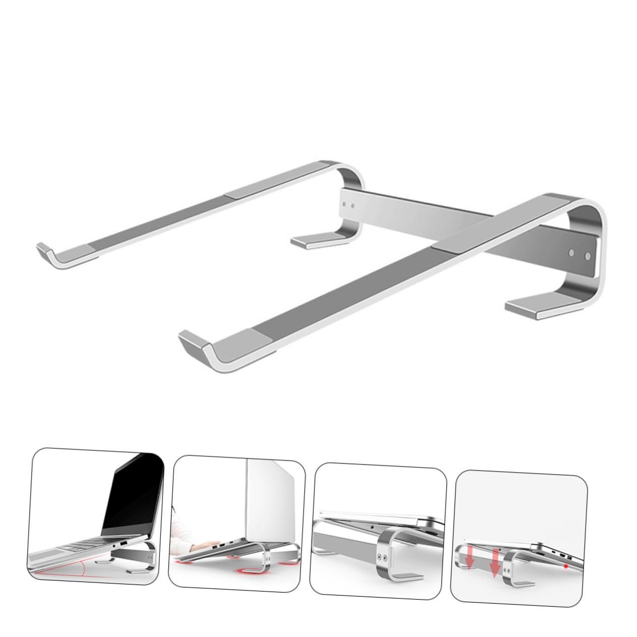 Подставка для ноутбука Homoyoyo Алюминиевый сплав Серебристый, фото №7