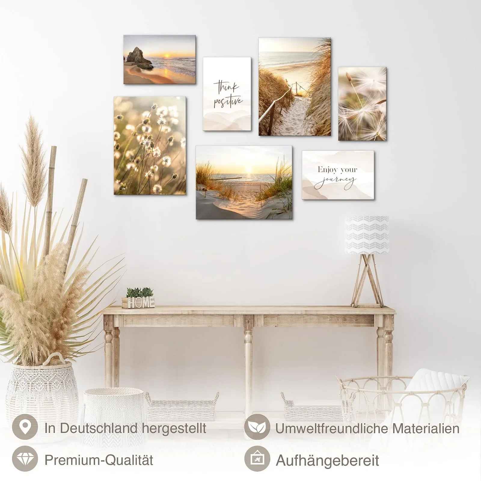 Настінні картини Novart Beach Sea Boho N034771a 7 шт. Бежевий, фото №2 Настінні картини Novart Beach Sea Boho N034771a 7 шт. Бежевий, фото №2