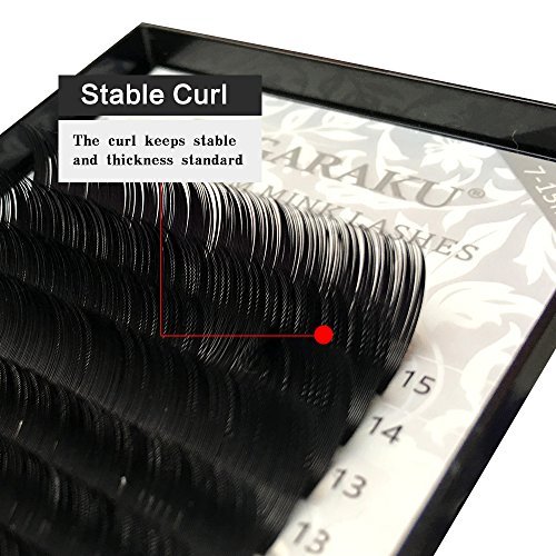 Индивидуальные ресницы NAGARAKU Eyelash Extension Classic 1:1 Объем натуральный полуперманентный мягкие аксессуары матовые черные удлинение ресниц 16 рядов 0.20 мм B изгиб 7-15 мм, фото №5