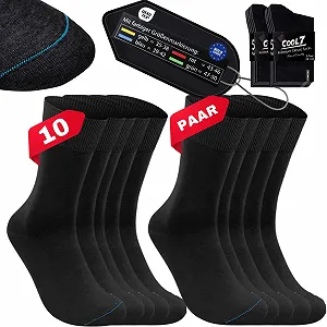 Жіночі шкарпетки Чорний, 10 пар, розмір 35-38, з комфортним поясом без швів - Фото 1