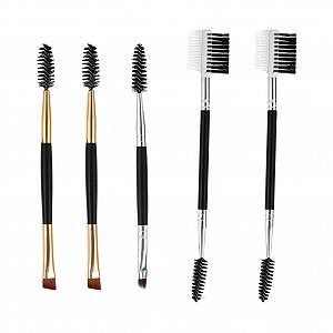 Набор Beaupretty 1Set5pcs Duo Pinselpinsel с двойной головкой для пудры, воска, расчески для кремов и теней двойной-греция для бровей макияж двойной двусторонний гребень - Фото 1