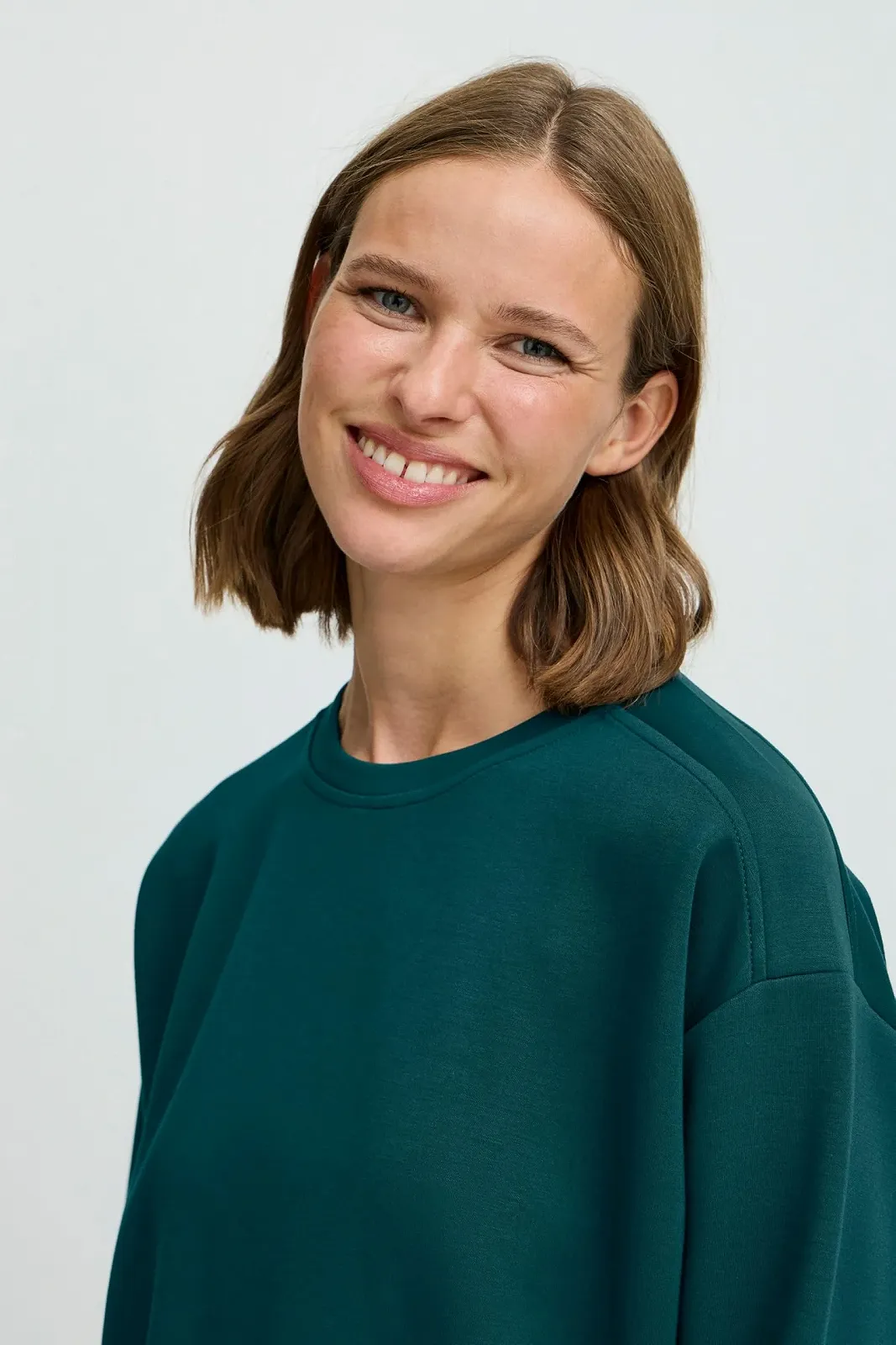 Пуловер b.young Женский Классический Крой Круглый Вырез Длинный Рукав Удобный Стильный, фото №5