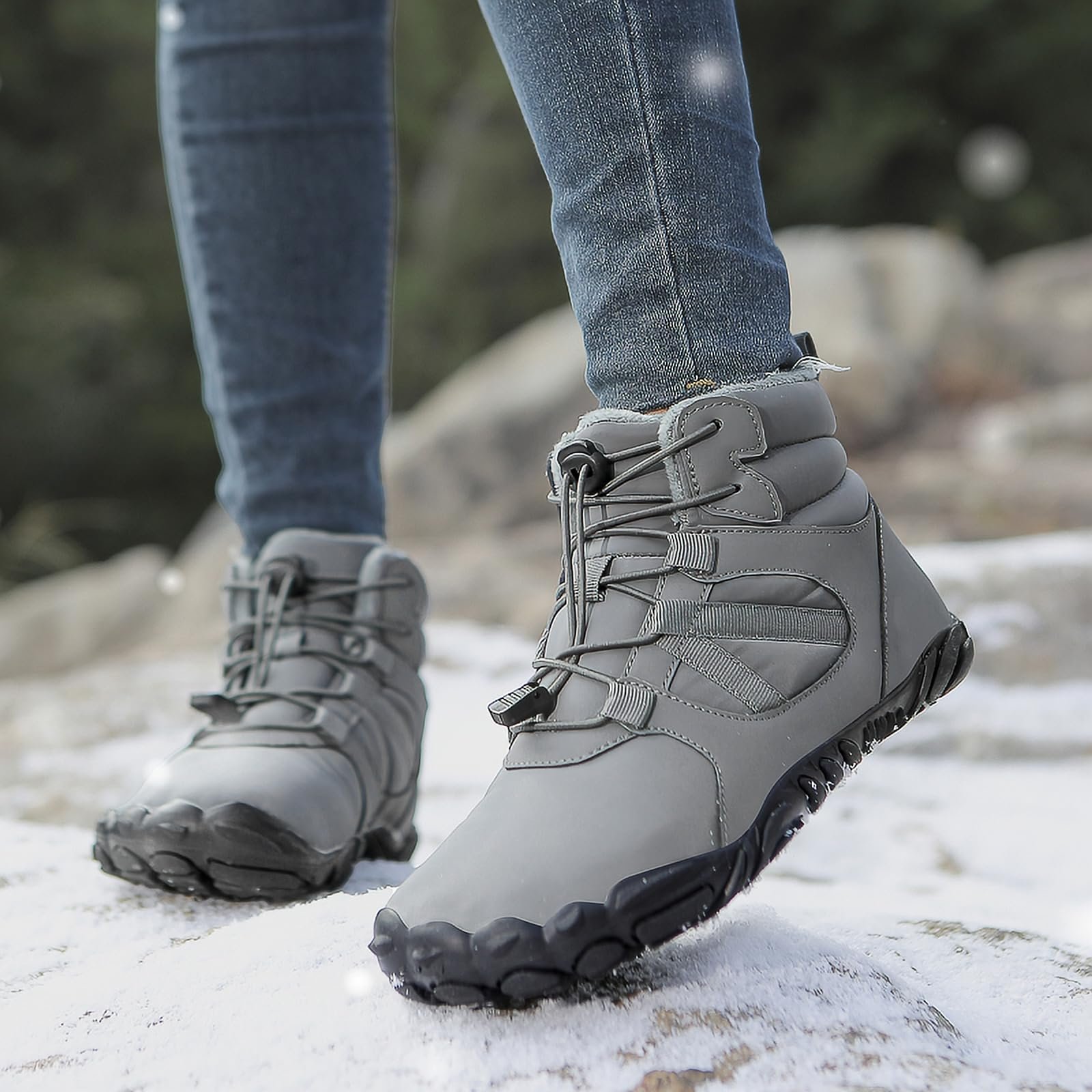 Ботинки зимние Payesrui Waterproof Unisex Легкие Нескользящие с теплой подкладкой для мужчин и женщин для трейлраннинга, фото №7