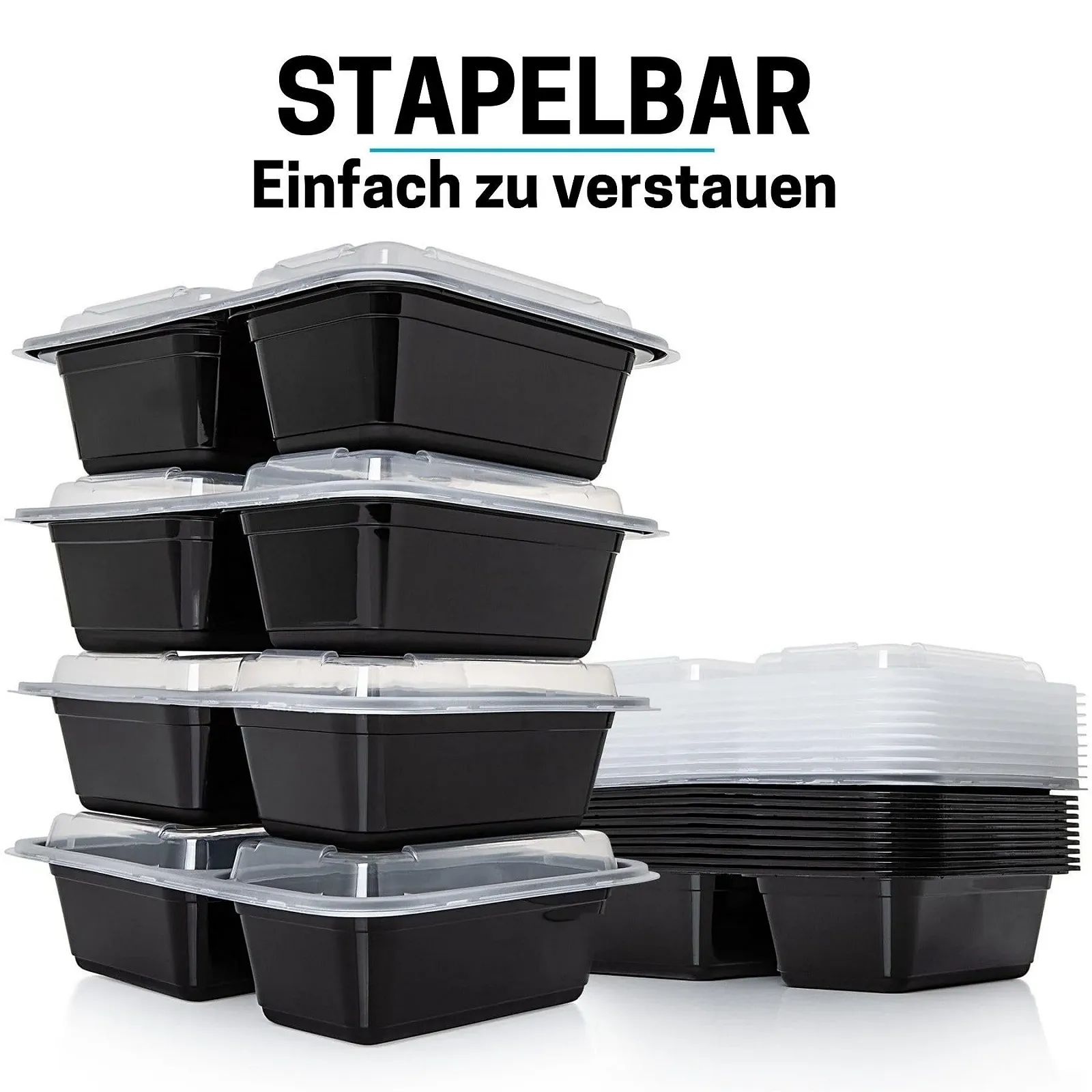 Контейнеры для приготовления еды Igluu с 2 отделениями герметичные BPA-Free 10 шт., фото №6