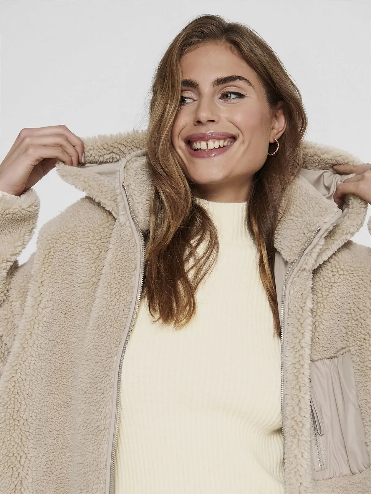 Пальто Teddy ONLY Onlsascha teddy fur coat, фото №6