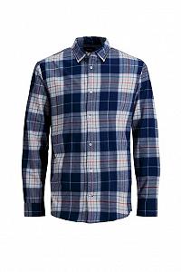 Рубашка Jack&Jones JJEJASON CHECK L/S 12200694 Slim Fit Синий L - Фото 1