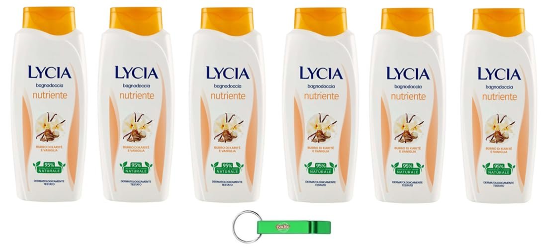 Гель для душу Lycia Nutriente Vaniglia e Burro di Karitè 6 х 750 мл, фото №1