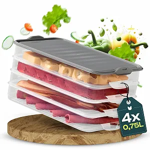 Контейнери для зберігання продуктів uandu набір 4 шт. 0.75 л штабельовані - Фото 1