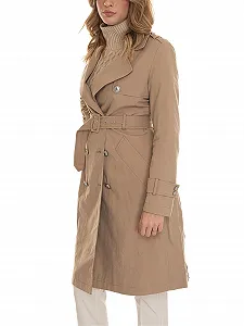 Женская куртка Guess Jade классический тренч бежевый S synthetic.ua - Фото 1