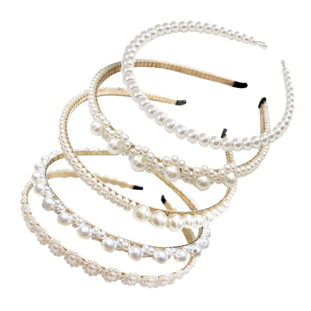 Обруч з перлинами, Набір з 5 штук, фото №1