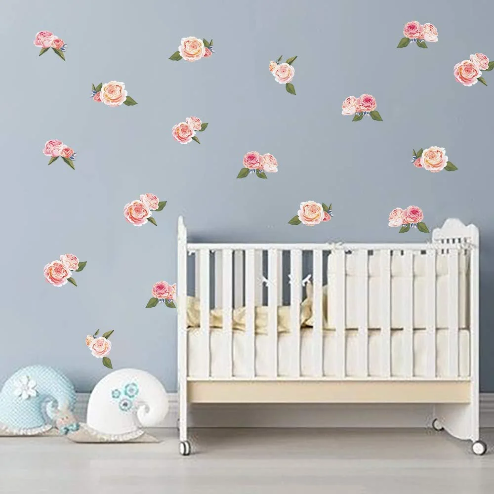 Наклейка на стіну Runtoo Квіти Троянди Кольорова, фото №3