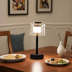 Настільна лампа JHY DESIGN Металева на батарейках з лампочкою 22 см - Фото 1