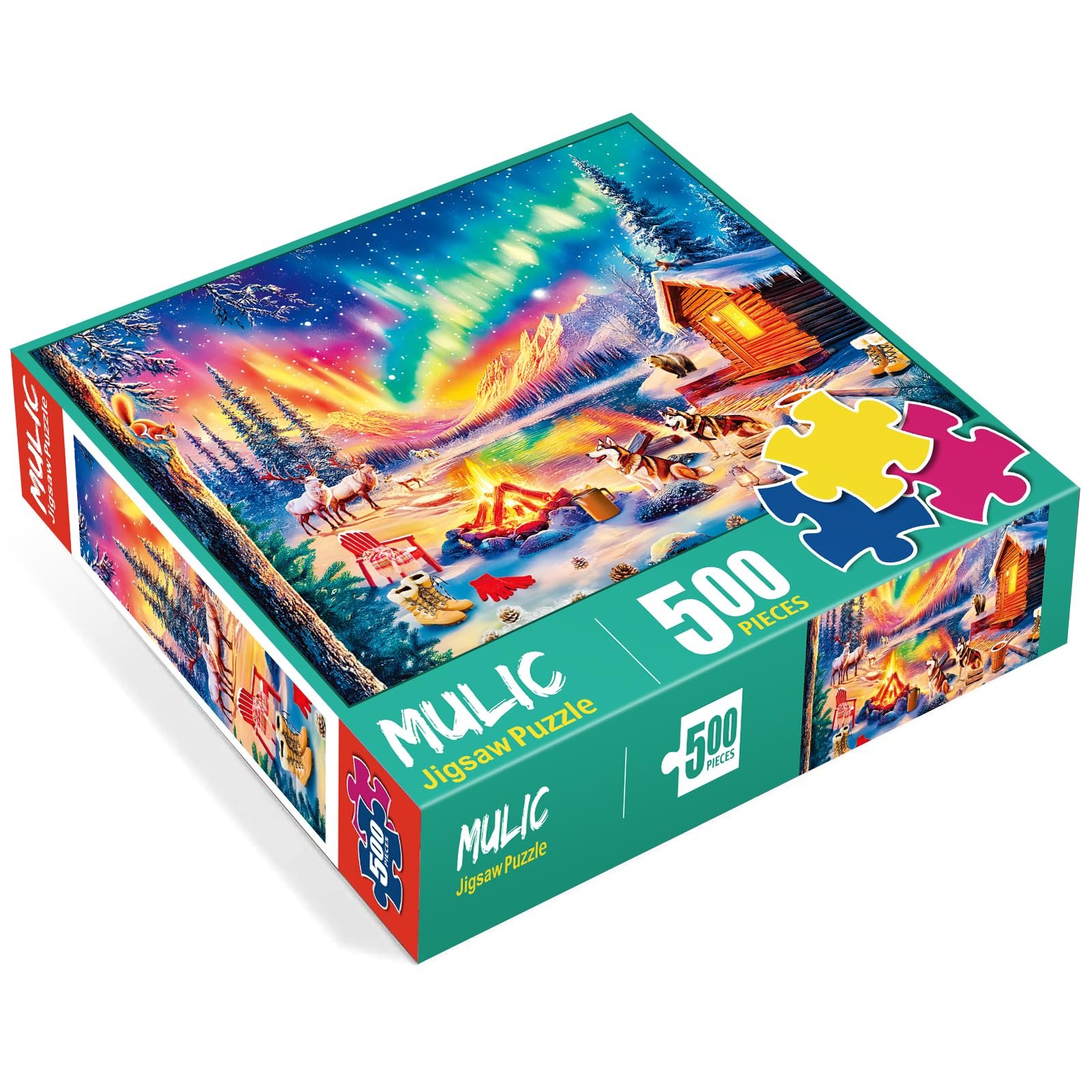 Пазл Багаття під північним сяйвом 500 елементів 53 x 38 см, фото №4