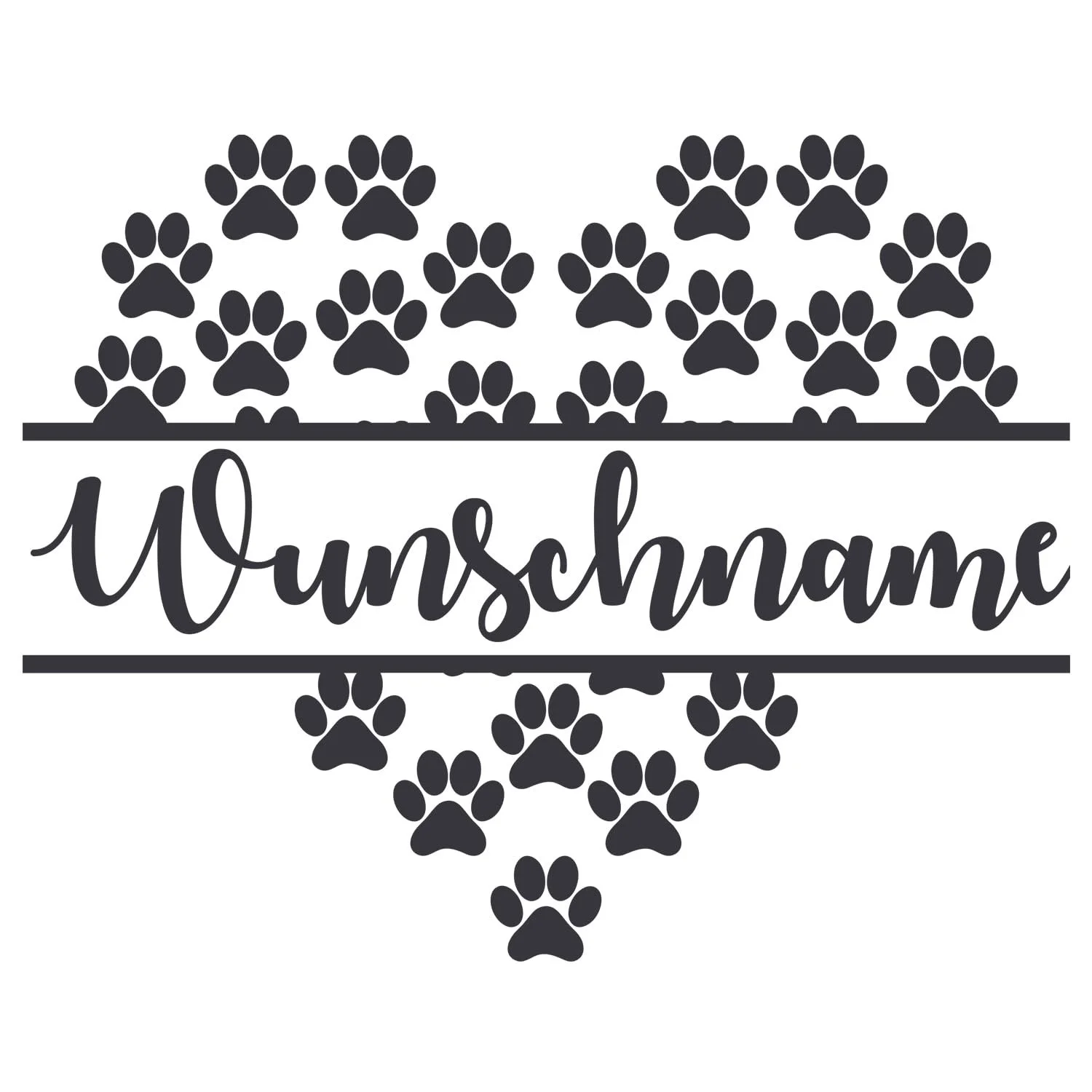 Наклейка на стену GRAZDesign Dog Name Personalised 73 x 57 см Темно-серая, фото №2