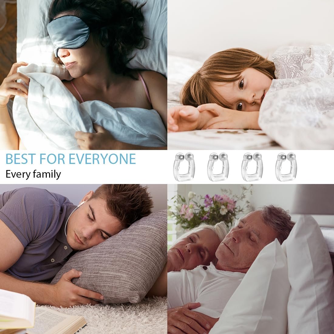 Кліпса проти хропіння Магнітний розширювач для носа 4 шт., фото №7