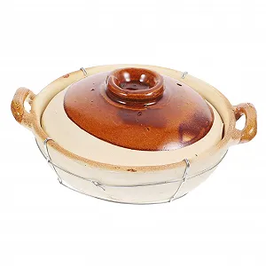 Кастрюля для тушения с двойными ручками жаростойкая антипригарная для супов и рагу - Фото 1