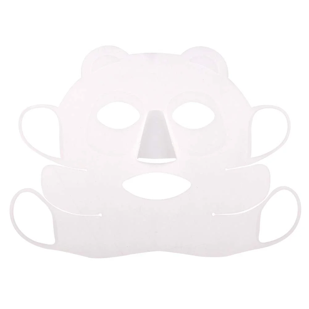 Маска для обличчя багаторазова силіконова з вушками панди Зволожуюча, фото №1