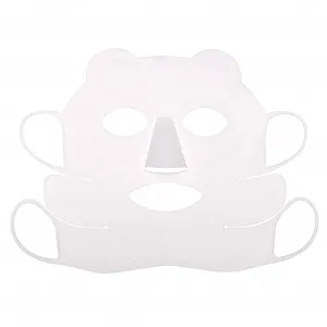 Многоразовая силиконовая маска для лица с ушками панды Увлажняющая маска для лица предотвращает испарение сыворотки - Фото 1