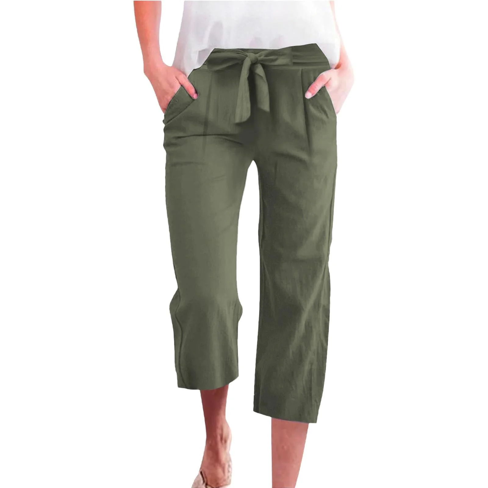 Штаны Capri Cozy Daily Женские Хлопок Прямые, фото №1