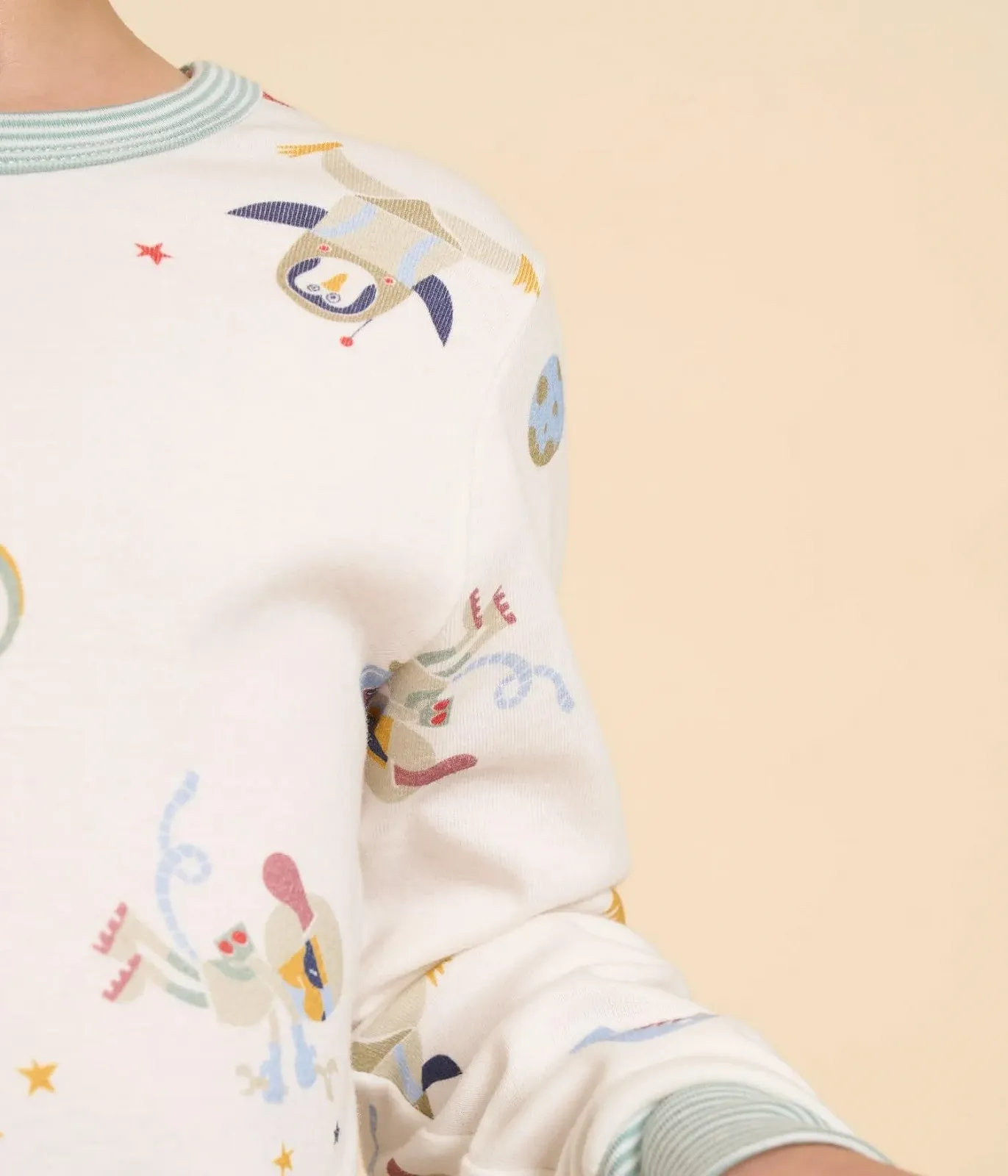 Піжама Petit Bateau З довгими рукавами та маска для хлопчиків, фото №3