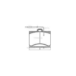 Комплект гальмівних колодок, дискове гальмо TRISCAN 8110 38782 для CITROËN TALBOT - Фото 1