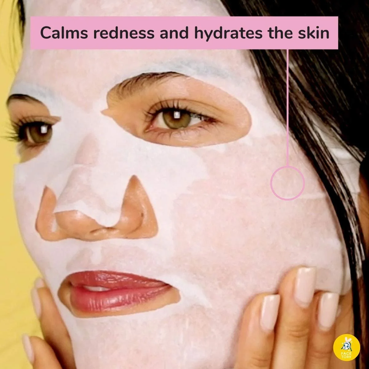 Тканинна маска FaceTory Sun Bae Aloe Vera Заспокійлива з алое вера та олією насіння жожоба для всіх типів шкіри (5 шт.), фото №5