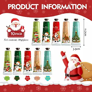 Крем для рук Рождественский набор 10 шт. Увлажняющий synthetic.ua - Фото 1