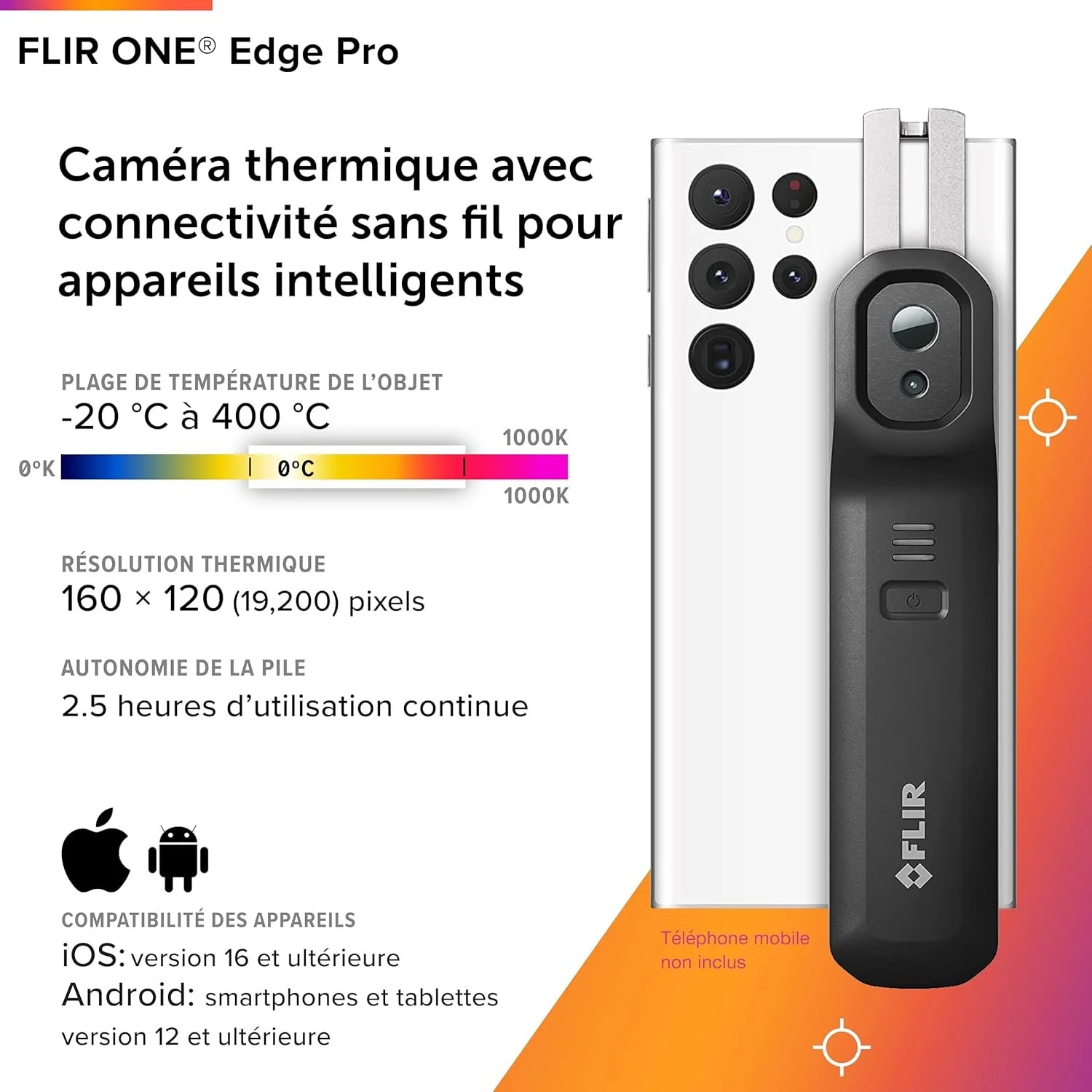 Тепловізійна камера FLIR ONE Edge Pro Чорний, фото №2 Тепловізійна камера FLIR ONE Edge Pro Чорний, фото №2