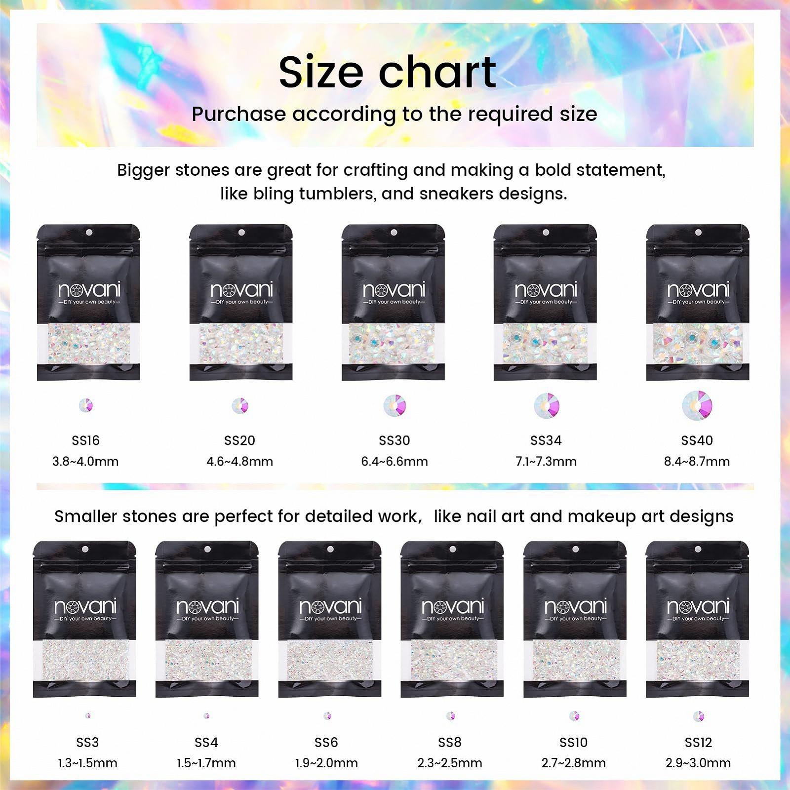 Стрази Novani Crystal Плоскі Ограновані 1440 штук Скло Прозорий (SS16), фото №5 Стрази Novani Crystal Плоскі Ограновані 1440 штук Скло Прозорий (SS16), фото №5