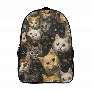 Рюкзак Школьный MXRMXR Cute Cat для Девочек Подростков для Начальной Школы Детский Повседневный 40 x 28 x 16 см, Стиль - Фото 1