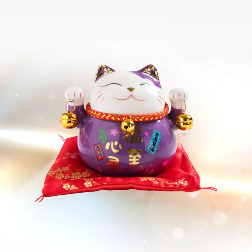 Скарбничка VOSAREA Lucky Cat Керамічна Neko, фото №7