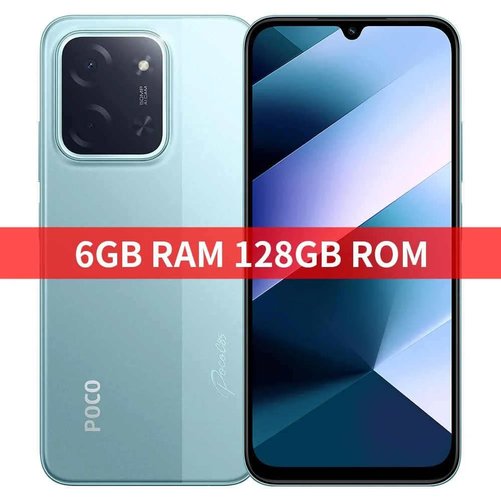 Смартфон XIAOMI POCO C85 4G 6 ГБ + 128 ГБ 6.9" Dual AI 50 Мп Android 15 MediaTek Helio G81-Ultra 33 Вт IPS LCD 120 Гц з зарядним пристроєм без NFC Green, фото №3