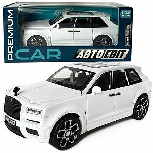 Машинка металлическая Rolls-Royce Ghost BLACK BADGE роллс ройс белый звук свет инерция откр дверь капот - Фото 1