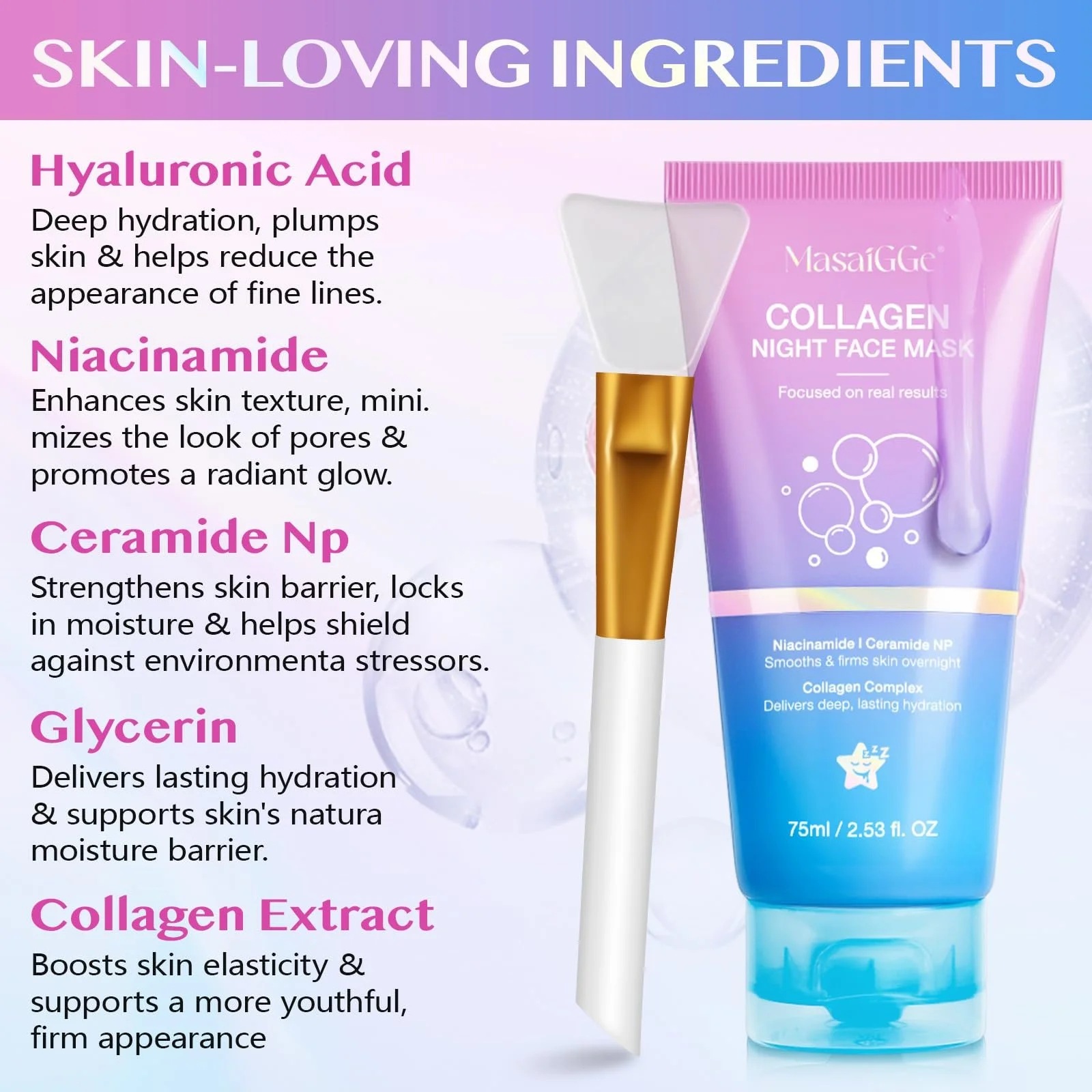 Нічна Колагенова Маска Collagen для Обертання, фото №2 Нічна Колагенова Маска Collagen для Обертання, фото №2