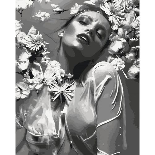 Картина по номерам Девушка в цветах 40х50 см [tsi244477-TSI], фото №1