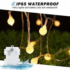 Гирлянда Cshare Шаровая на батарейках, 3 м, 20 LED, IP65, теплый белый synthetic.ua - Фото 1