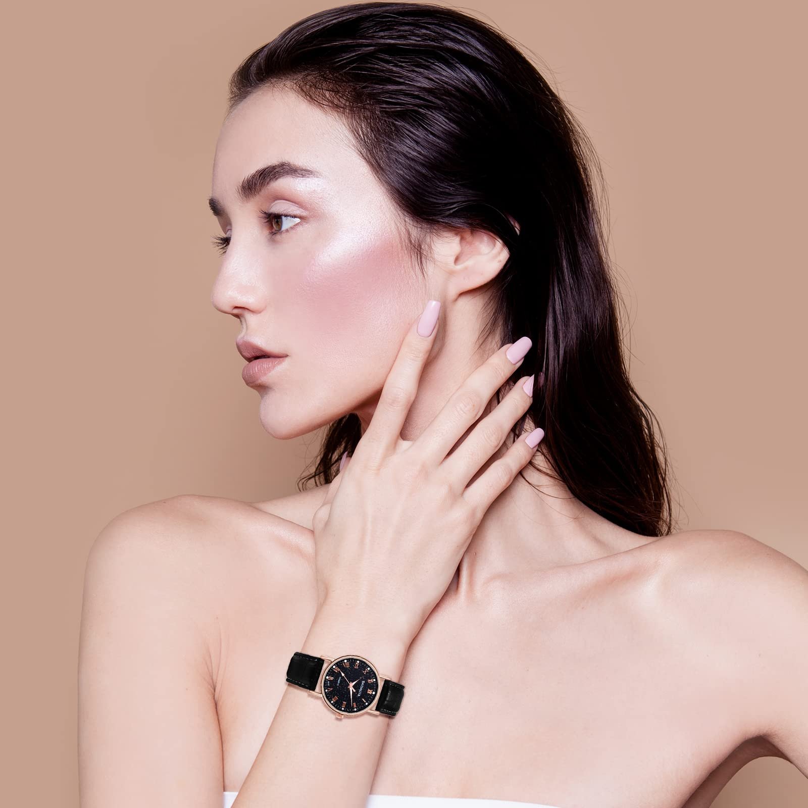 Годинник Кварцовий JewelryWe Аналоговий 30 м Водонепроникний Класичний Зоряне Небо, фото №4