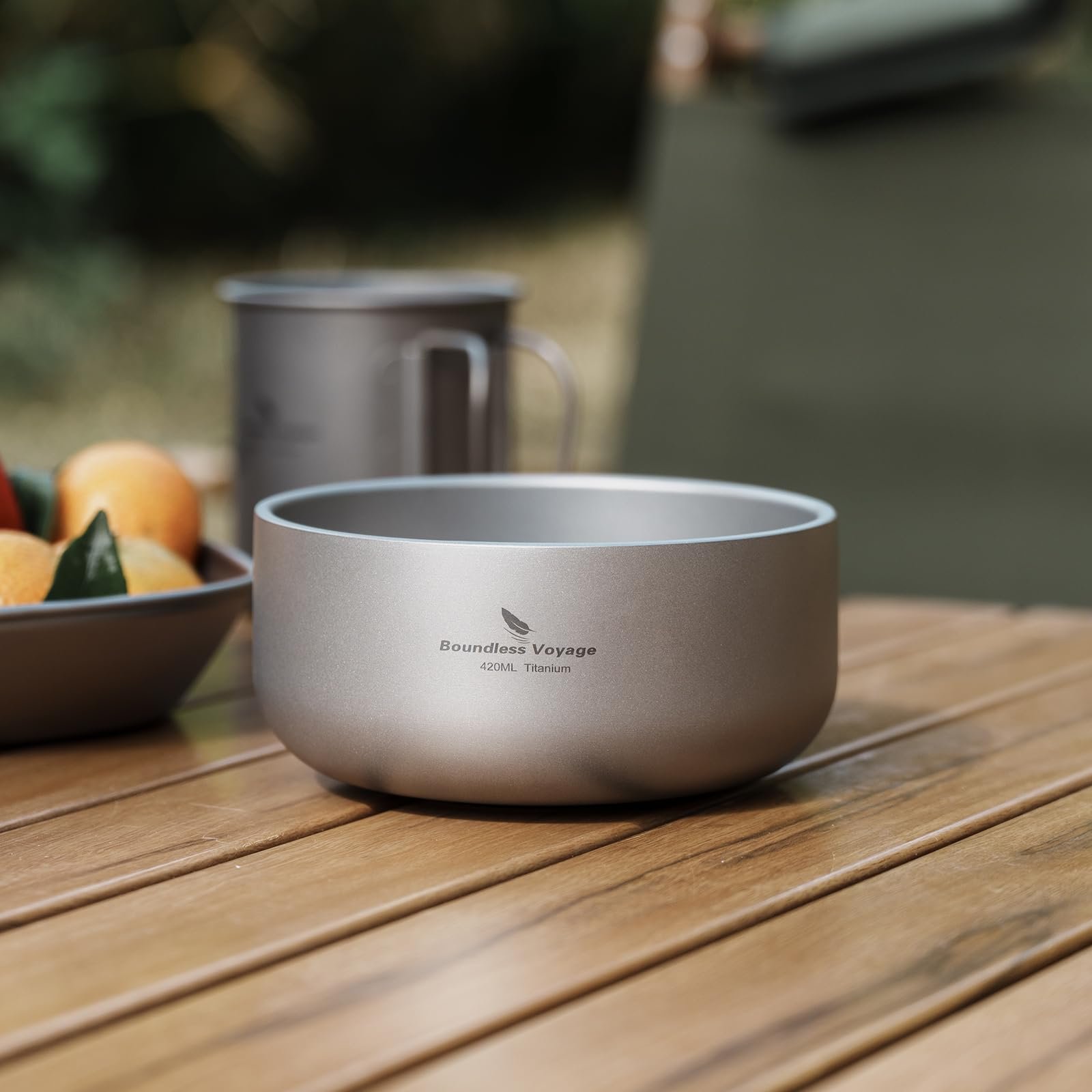 Миска Boundless Voyage Titan Ti15146B с двойными стенками, титановая, фото №6