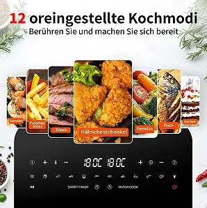 Мультипіч TOKIT Dual Zone 2800 W 10 л 2 камери LED Touch Screen synthetic.ua - Фото 1