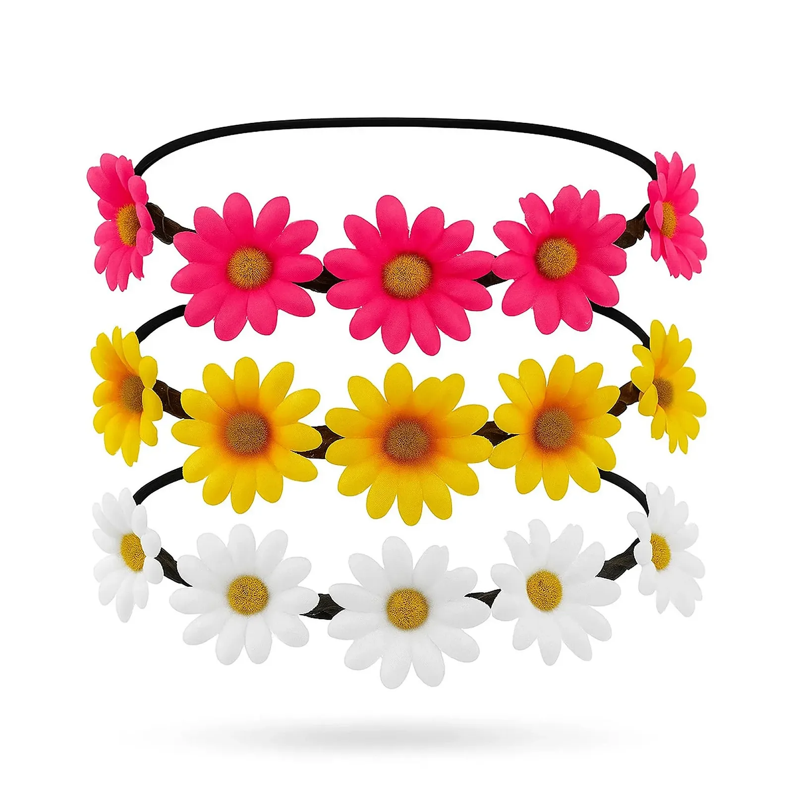 Вінок з квітів Набір з 3 шт. Аксесуари для волосся з еластичною стрічкою, фото №1 Вінок з квітів Набір з 3 шт. Аксесуари для волосся з еластичною стрічкою, фото №1