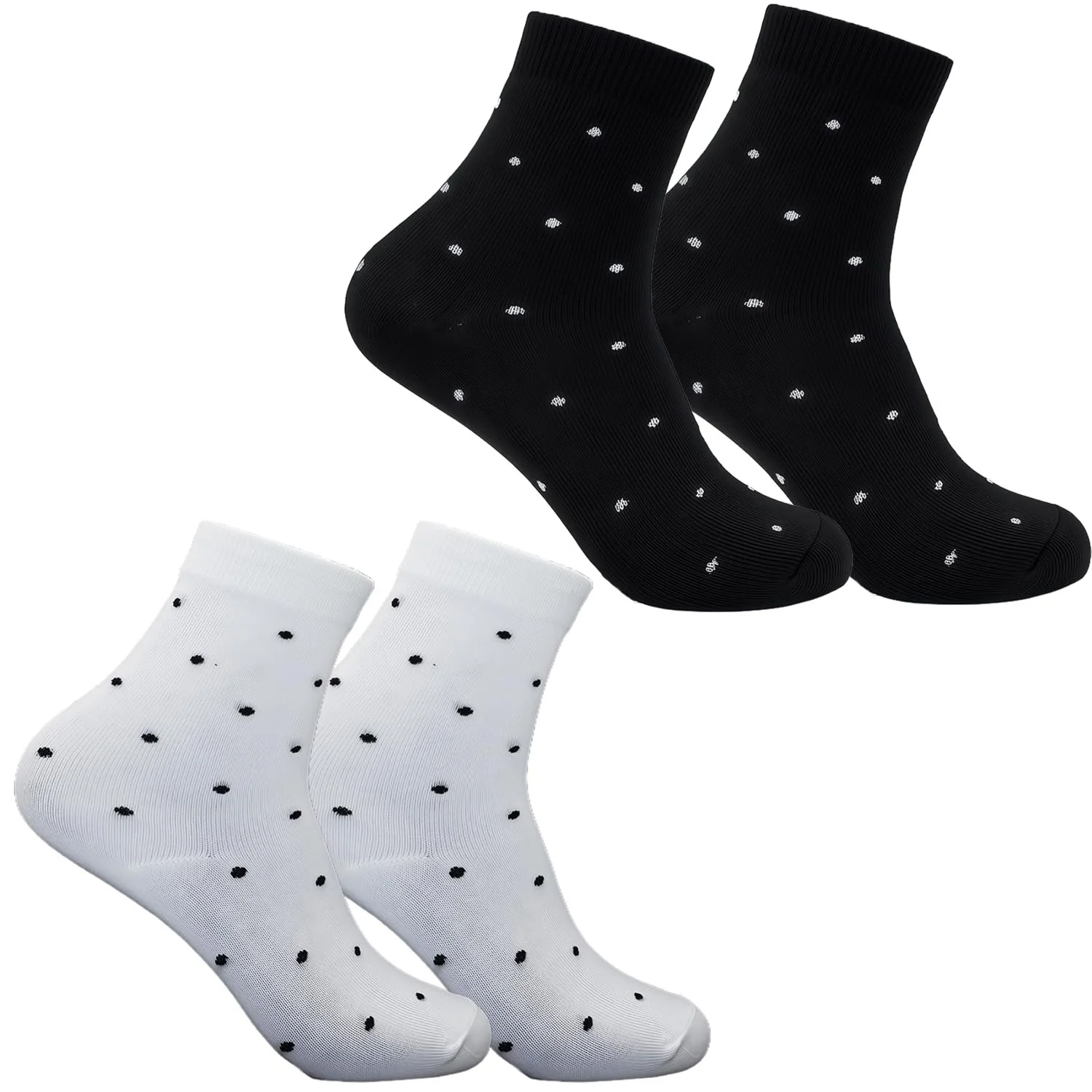 Женские носки ALLY-MAGIC Хлопковые носки Спортивные носки Классические носки в горошек для женщин Разноцветные E24-BDZTNW, размер 35-38, фото №1