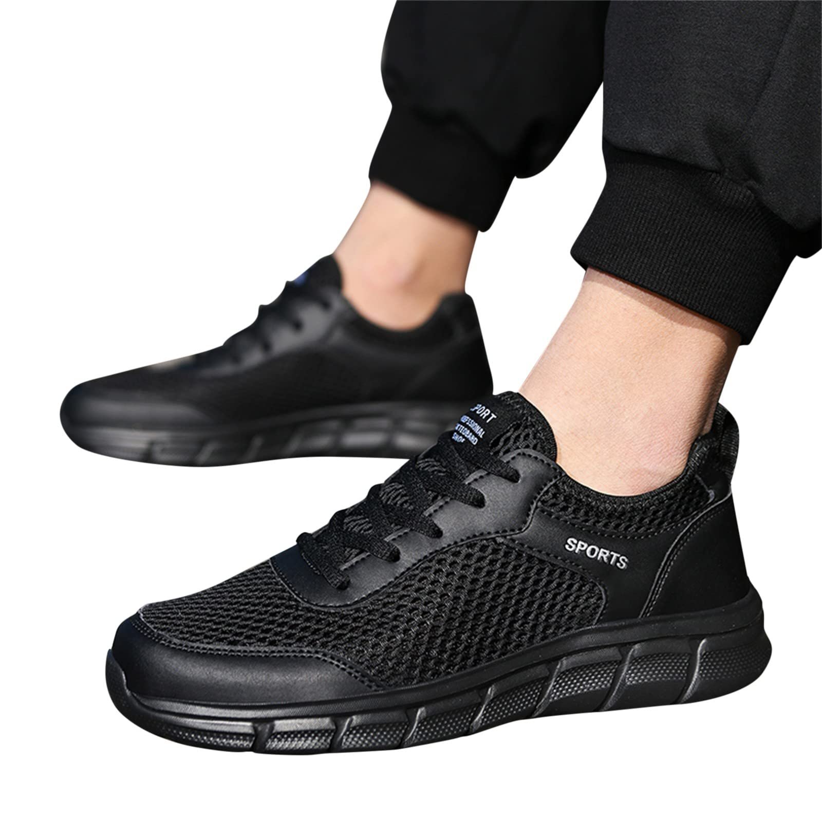 Кроссовки мужские Лето 2022 Hollow Fly Woven Легкие Дышащие Удобные Decompression Fashion Sports Running Shoes Lift Shoes, фото №3