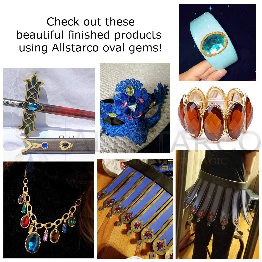 Стразы Овальные Красный рубин 25x18 мм, 20 шт, фото №7