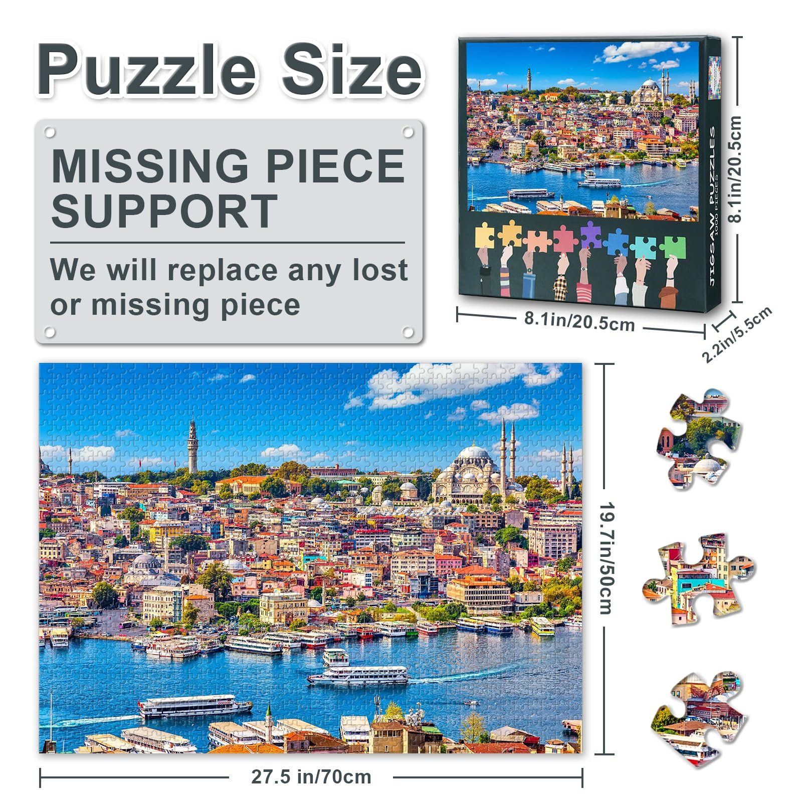 Пазл Istanbul Cityscape Europe Series 1000 елементів 70 x 50 см, фото №3