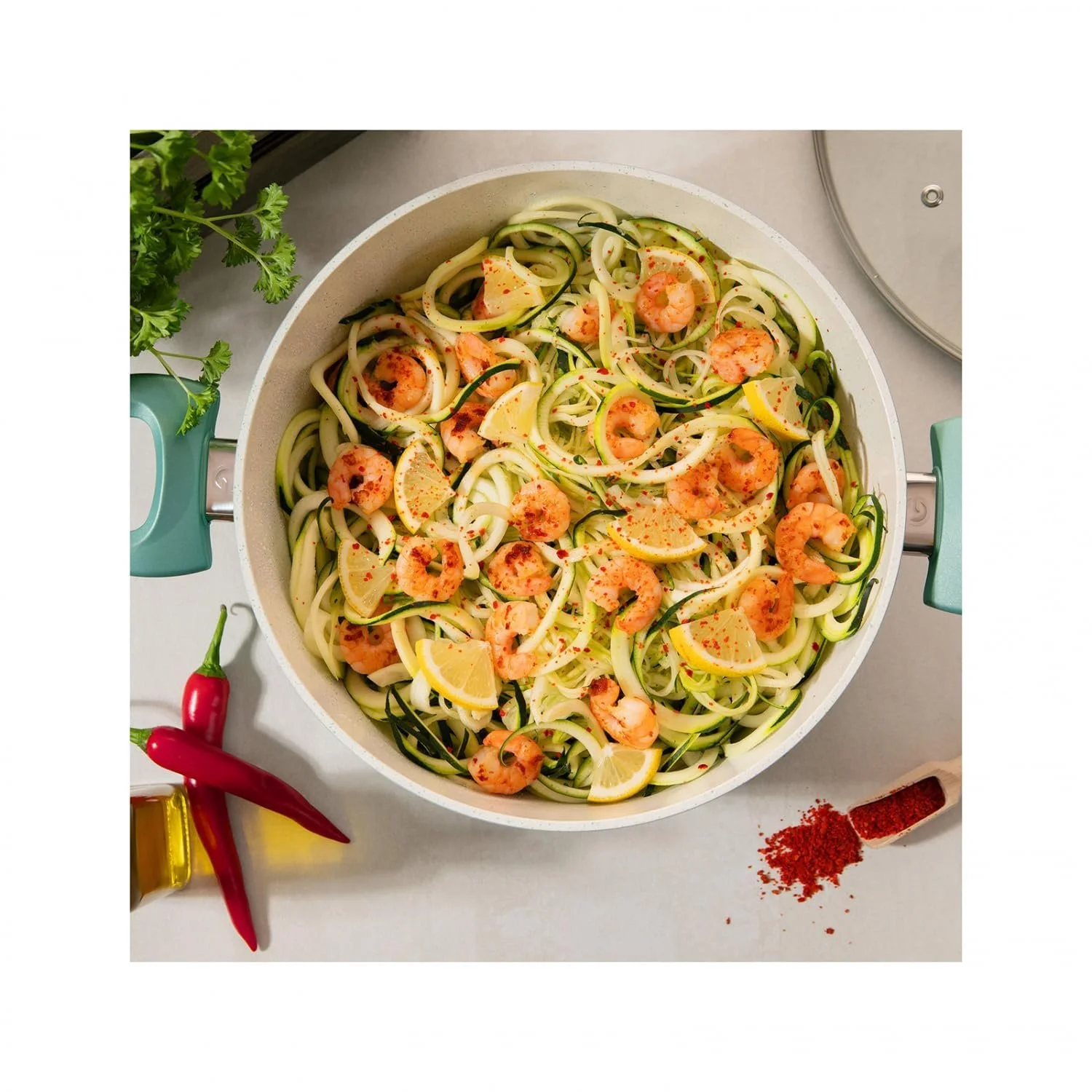 Каструля Genius Cerafit Revolution 26 см, 2 предмети, керамічне антипригарне покриття, скляна кришка, фото №4