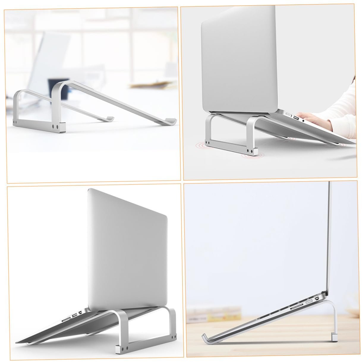 Підставка для ноутбука портативна з алюмінієвого сплаву Охолоджуюча основа Ергономічна, фото №4