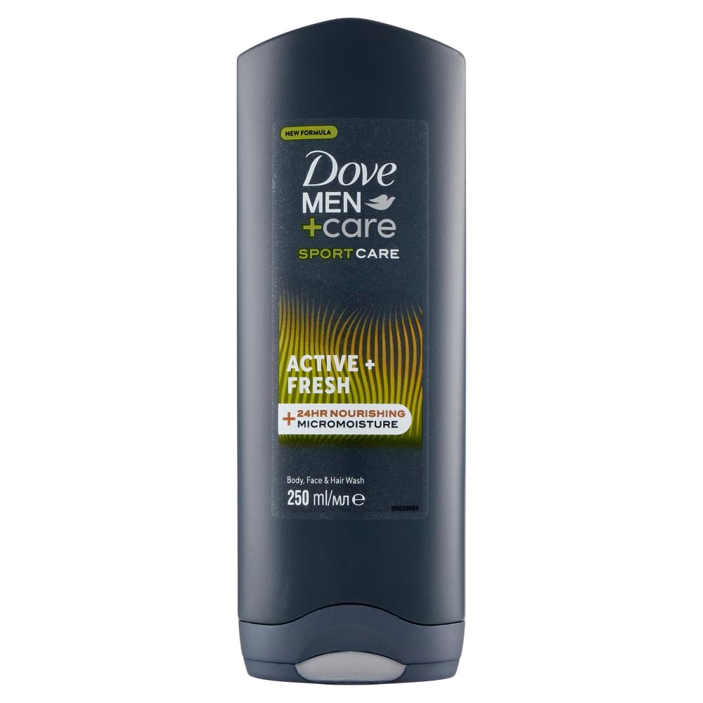 Гель для душу, обличчя та волосся Dove Men+Care Sport Care Active + Fresh 6 x 250 мл, фото №2