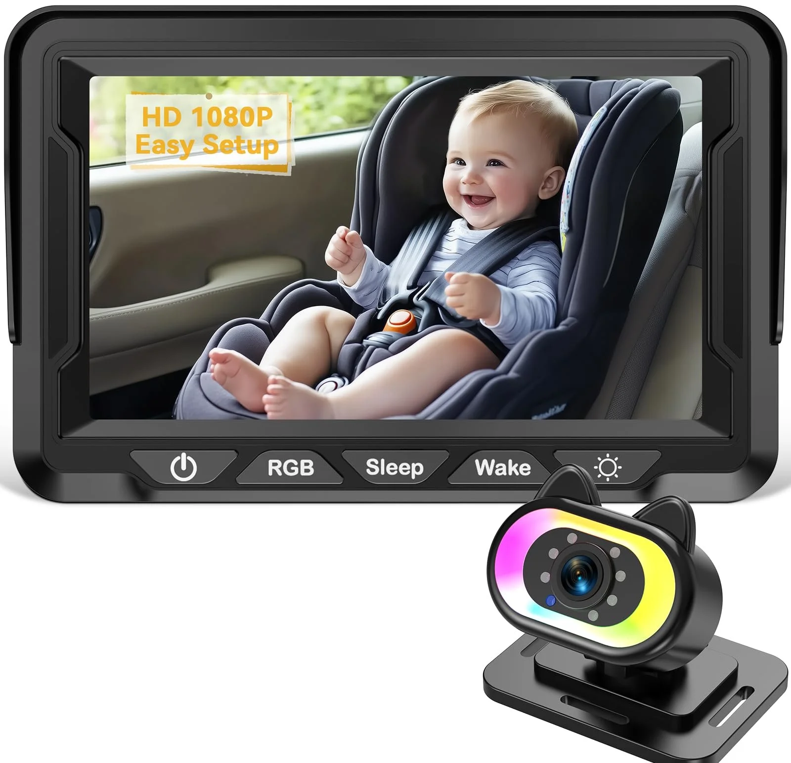 Автомобільна відеоняня камера 1080P 150° Night Vision 4.3 Inch LCD Display Black, фото №1 Автомобільна відеоняня камера 1080P 150° Night Vision 4.3 Inch LCD Display Black, фото №1